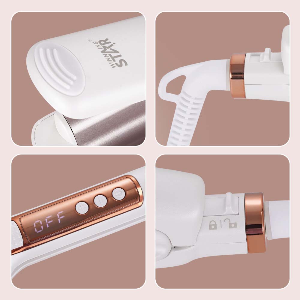 Winning star hogar de comercio exterior 90W férula eléctrica esponjosa no daña el cabello rizador Curling iron