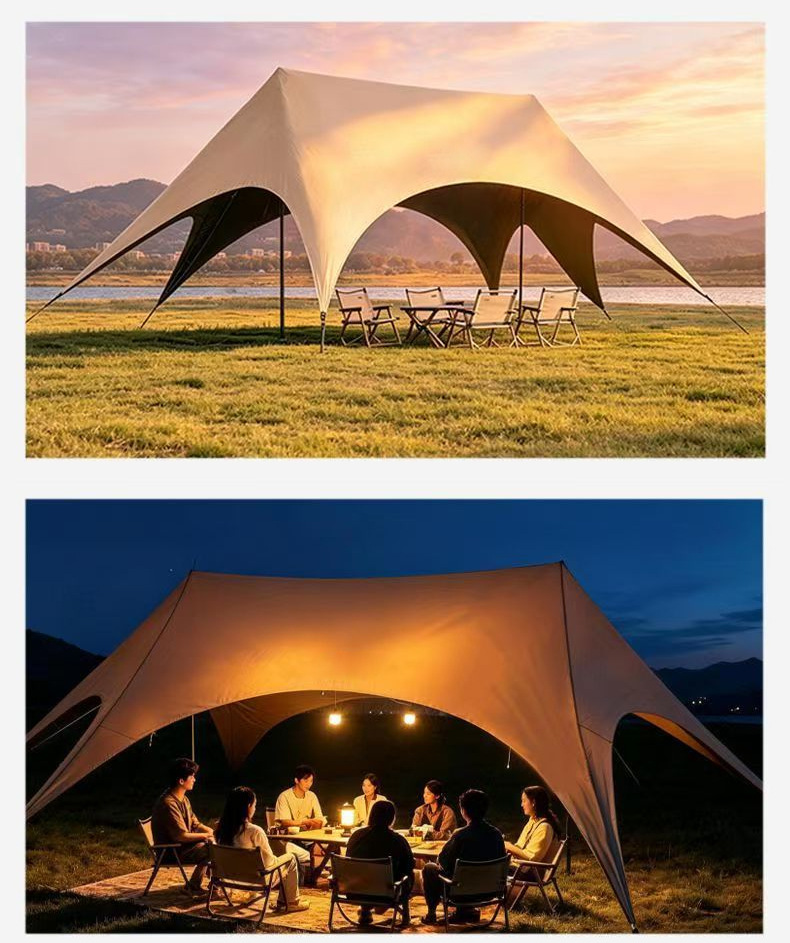 Thickened vinyl portable canopy, outdoor camping sunshade umbrella, popular camping tent