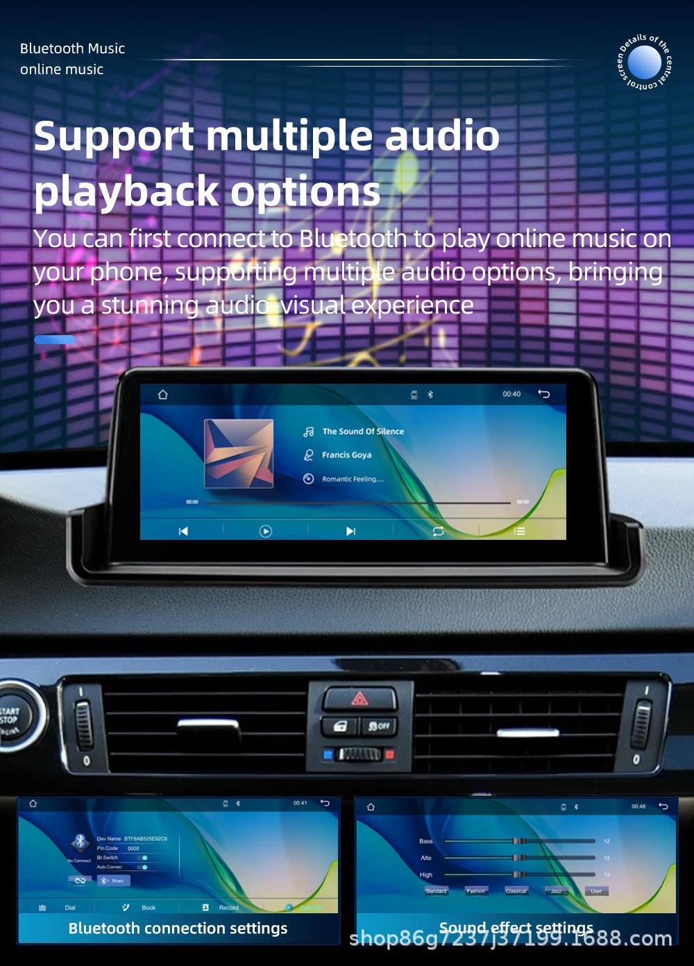 Suitable for Bmw 3 Series E90 E92 10.25inch Car Navigation Central Control Large Screen Navigation All-In-One Android Car System