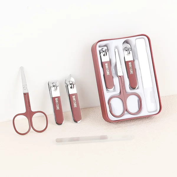 Boxed 4-Piece Nail Scissors Set, Round Tail Manicure, Nail Clippers, Manicure Tools, Household Nose Hair Scissors, Nail Clippers