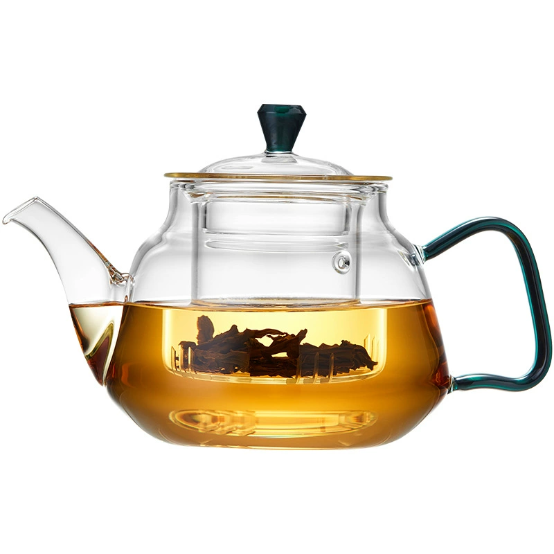 Glass teapot for home use, flavored tea
