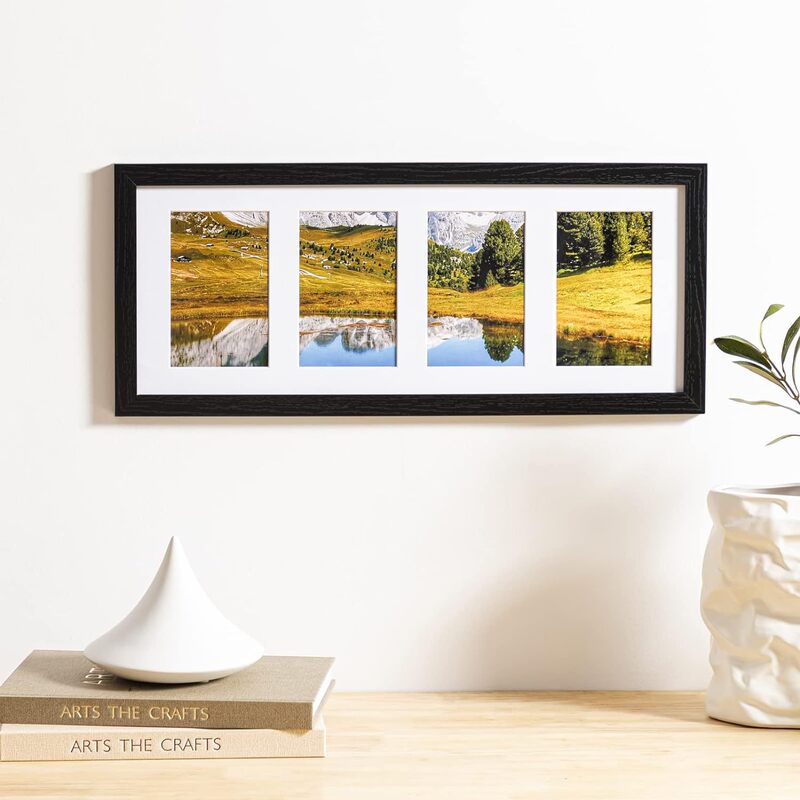 Cross-Border Hot-Selling 8*20.4inch Pieces of 4X6 Photo Cardboard Frames, Combined Photo Frames, in Stock and Customizable