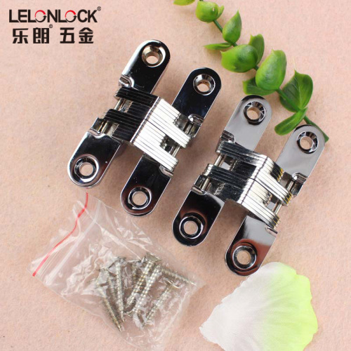 Cross dark hinge zinc alloy hinge folding door hinge invisible door 13*60 wardrobe door hinge light chrome hinge