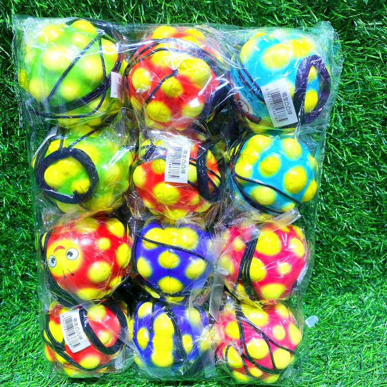 Wrist Elastic Ball Moonstone Ball with Rope Hand-Thrown Ball Hole Ball Kidsren's Exercise Reaction Pu Foam Pull-Back Ball Wholesale