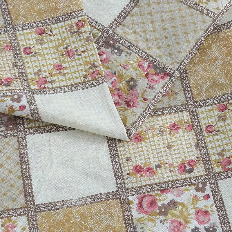 大花布纯棉家纺棉布柔软舒适玫瑰花棉布家纺棉布厂家直供全棉环保