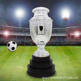 刻字足球创意奖杯奖牌 电镀树脂纪念创意奖杯 美洲杯联赛足球奖杯