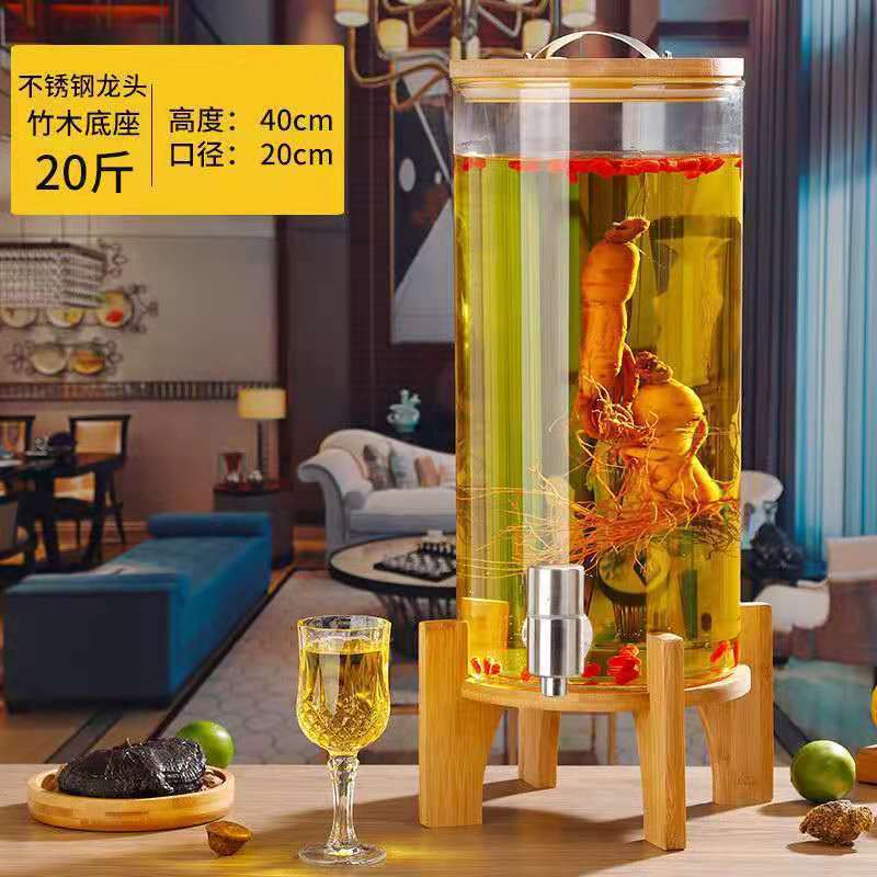 Hervidor frío de gran capacidad, hervidor de agua frío con grifo, hervidor de limón, jugo, bebida de cola, contenedor de barril, botella de vidrio de vino empapado