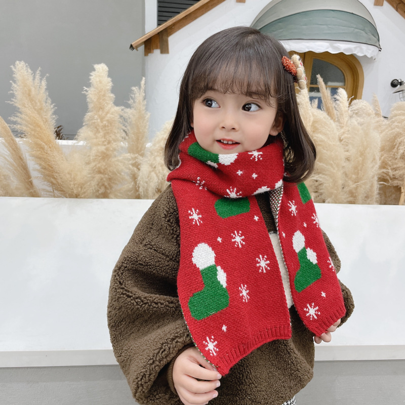 Christmas Children's scarf Girls Winter boys Autumn Winter warm bib windproof cute baby Christmas gift trend_voghion.com