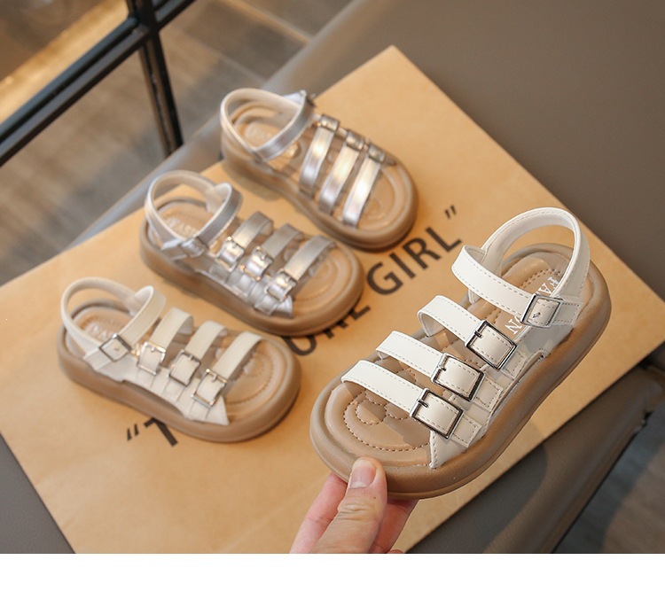 Mädchen Gladiator Sandalen Mit Knöchelriemen Für Den Sommer_voghion.com
