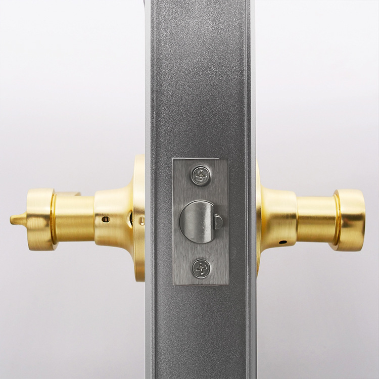 Nueva cerradura de tres barras, cerradura de manija esférica, intercambio de puerta de madera de aleación de zinc izquierda y derecha, manija de dormitorio, cerradura de puerta, manija de puerta transfronteriza