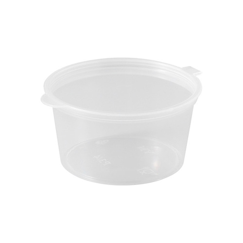 Single-use sauce container, small sauce cup, takeout packing seasoning vinegar, round transparent with lid, soy sauce, integrated plastic box
