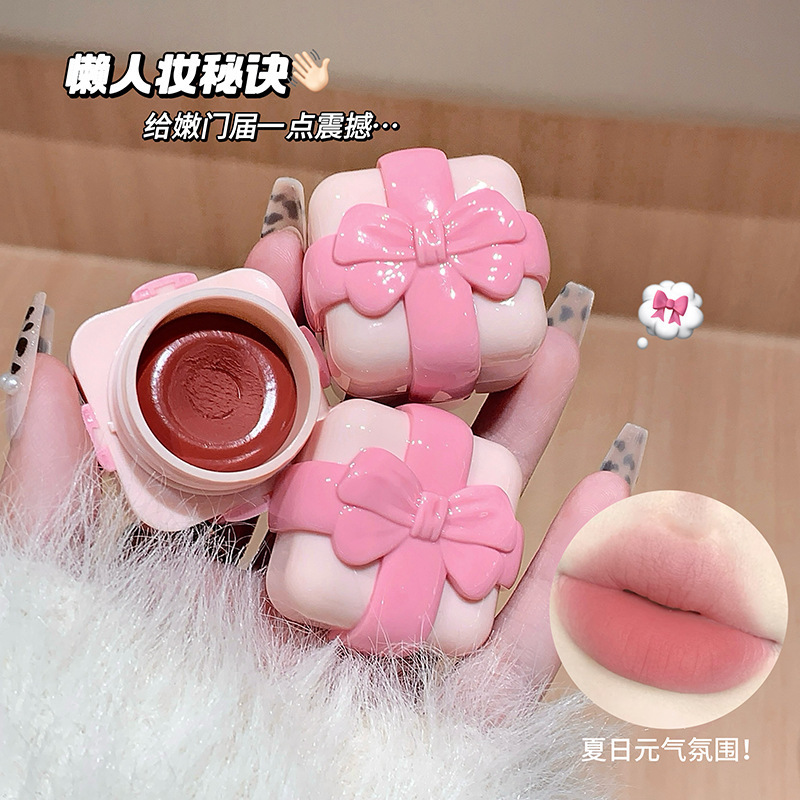 Gegebear Velvet Mist Lip and Cheek Multi-Purpose Cream Velvet Matte Korean Style Pure Desire Style Student Lip Gloss Wholesale Cross-Border Beauty Makeup
