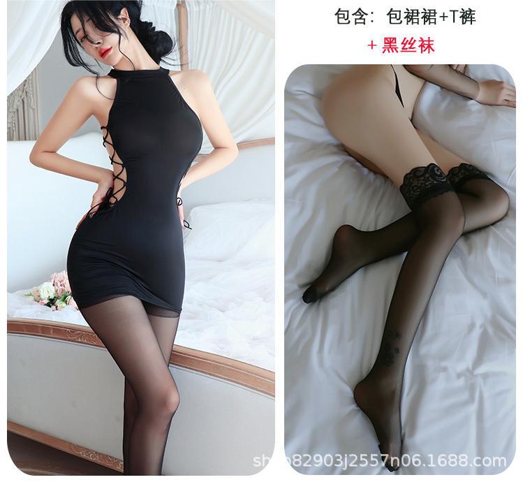 블랙+블랙 스타킹 q1061
