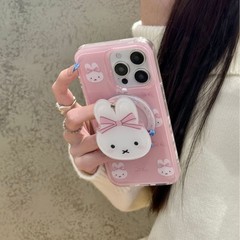 かわいい少女ミッフィーはリンゴ16promax携帯ケースiPhone15鏡磁気吸引14スタンド13を適用している