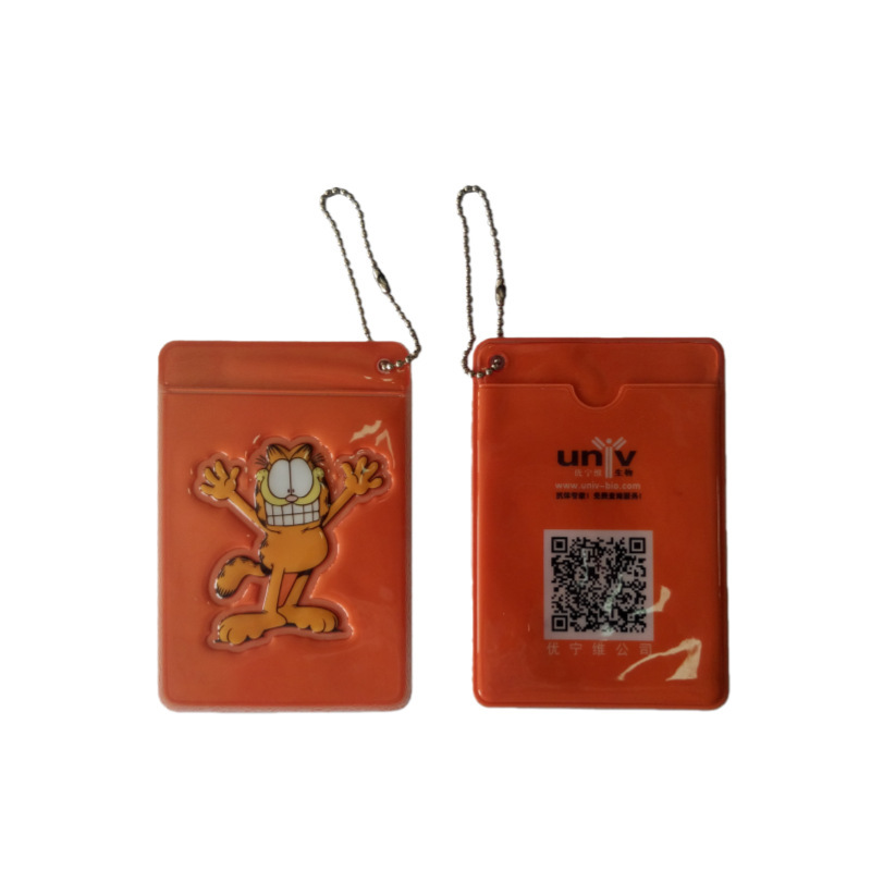 Embossed Ins-Style Adidas Celebrity Card Holder Student Id Card Meal Card Protective Cover Pendant Pvc Transparent Small Card Holder