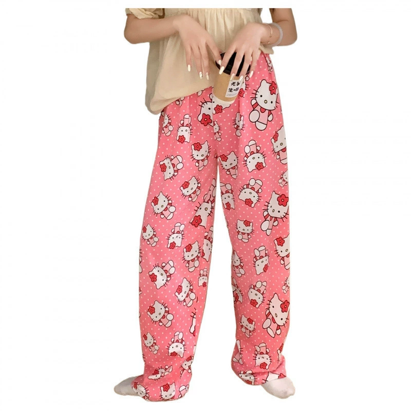 Hello Kitty, летние тонкие брюки с рисунком, импортные, Amazon