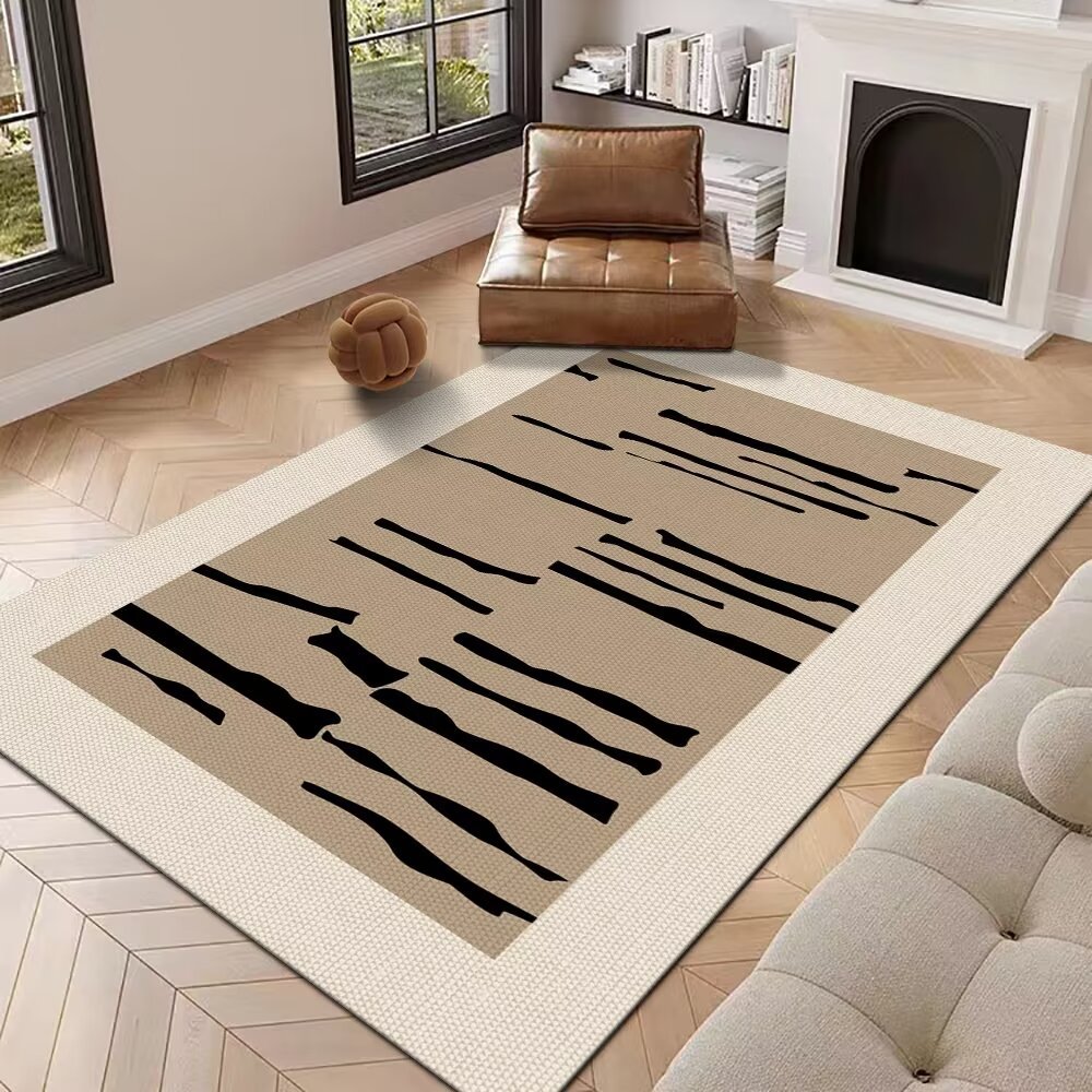 跨境客廳地毯ins風沙發茶几臥室床邊毯大面積墊子家用房間床邊毯