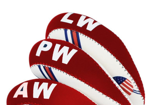 Juego de palos Juego de gorra digital Juego de accesorios de práctica Golfheadcover Juego de hierros Juego de palos de golf con bandera nacional