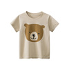 夏季儿童短袖t恤 2022新款童装韩版卡通小熊男宝宝上衣服一件代发|ms
