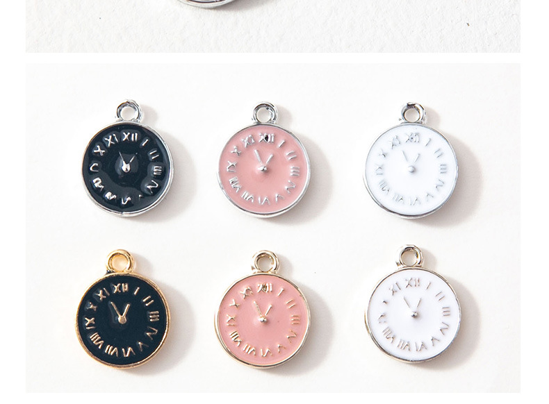 10 PCS/Package Alloy Clock Pendant Simple Style display picture 4