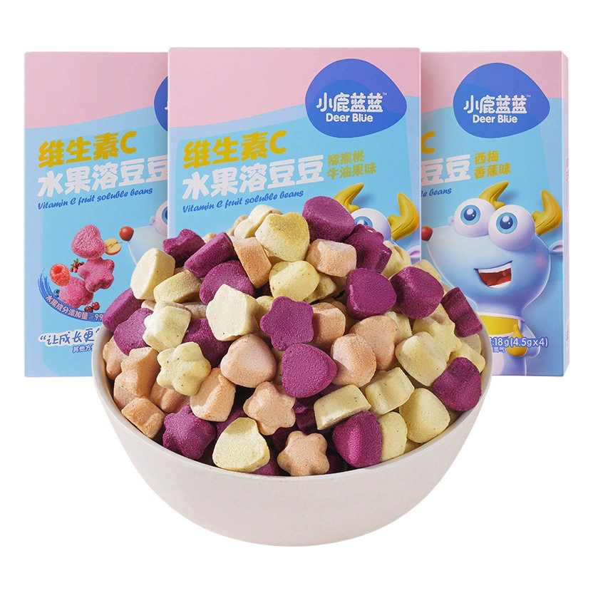 Laby Blue Vitac C Фруктовые фасоль Детские фрукты Фруктовые фасоль VC Закуски