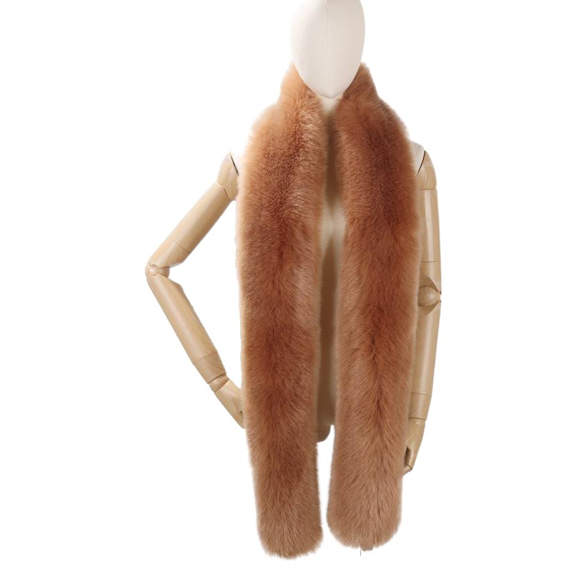 Imitation fox fur scarf fur long collar scarf women's winter raccoon fur hat fake collar long shawl Cape