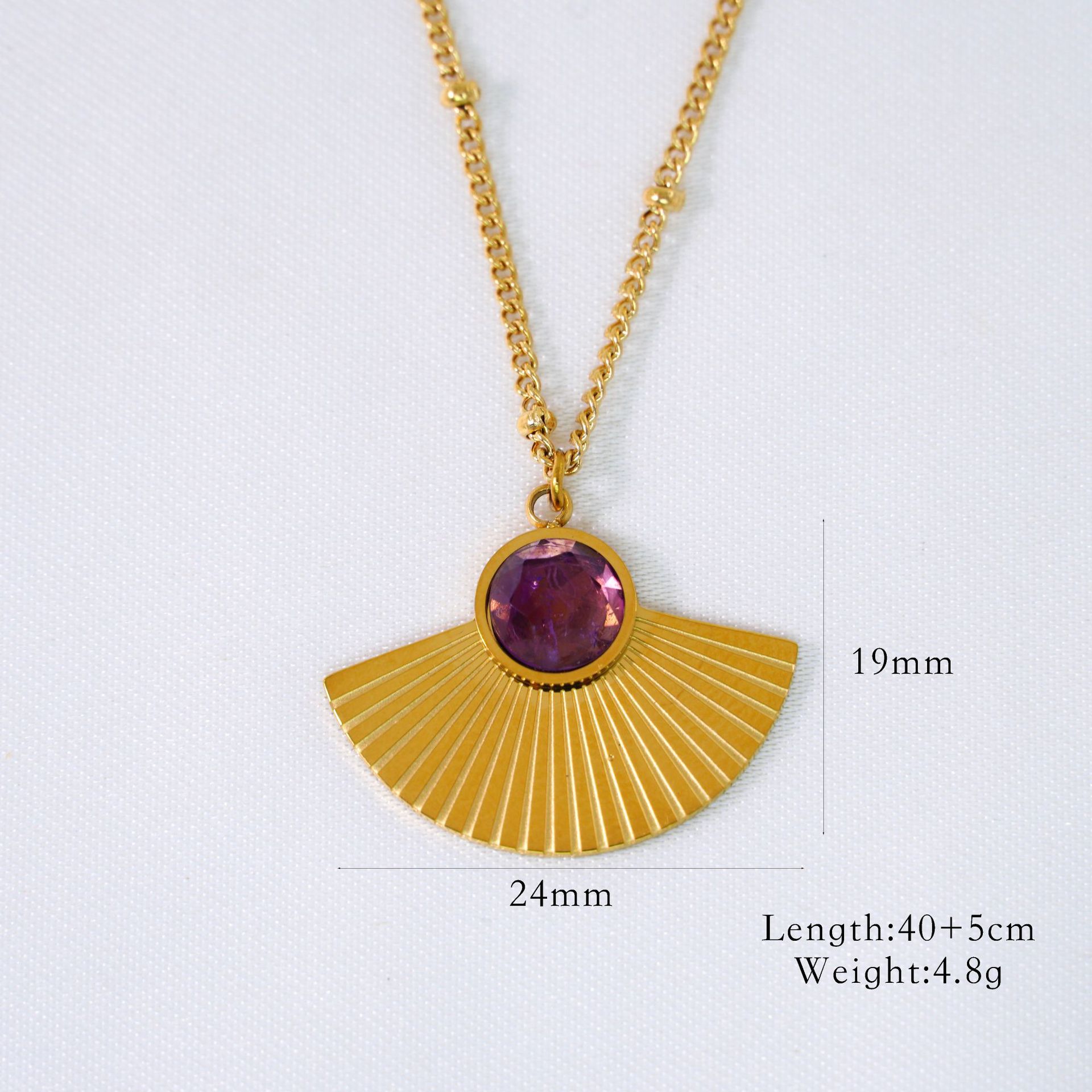 8g Weight Titanium Steel Pendant Material Natural Stone Inlay Material Pendant Necklace Classification Titanium Steel Chain Material 1 Piece Quantity Banquet, Street Occasion Titanium Steel Material Geometric Pattern Women's Gender Plating Design Casual, Elegant, Streetwear Style Casual Elegant Streetwear Geometric Natural Stone Titanium Steel Wholesale Pendant Necklace 13