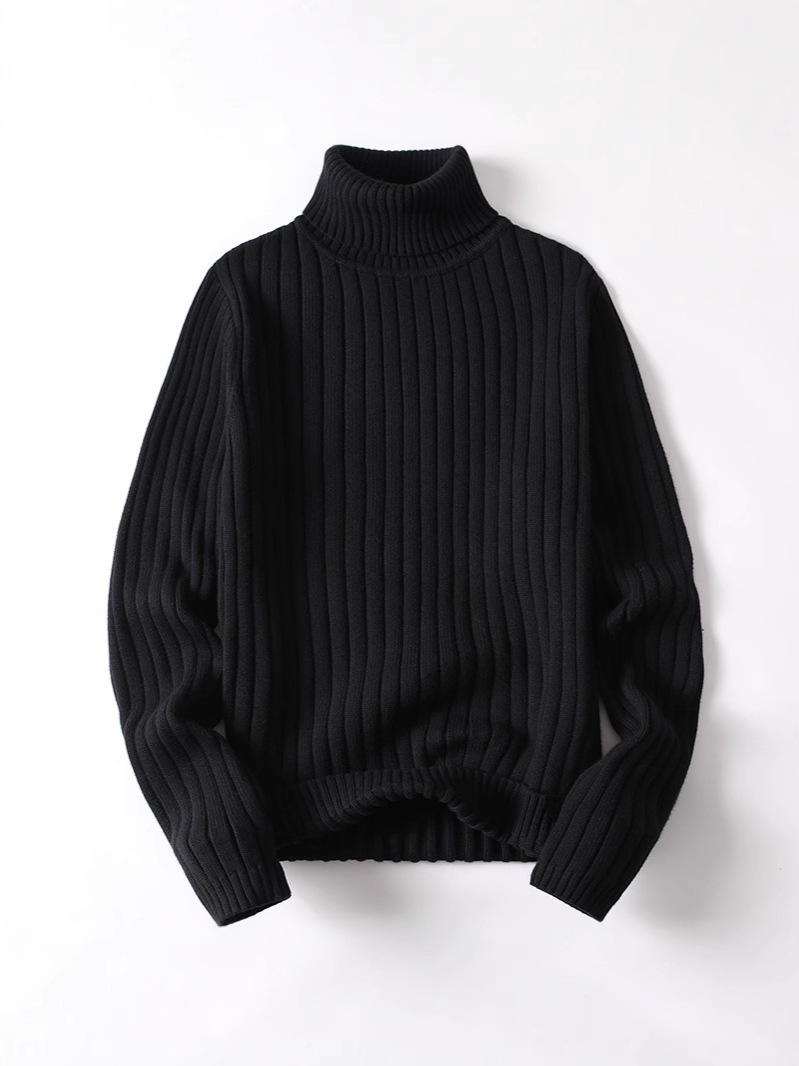 Winter trend base solid color knitted sweater
