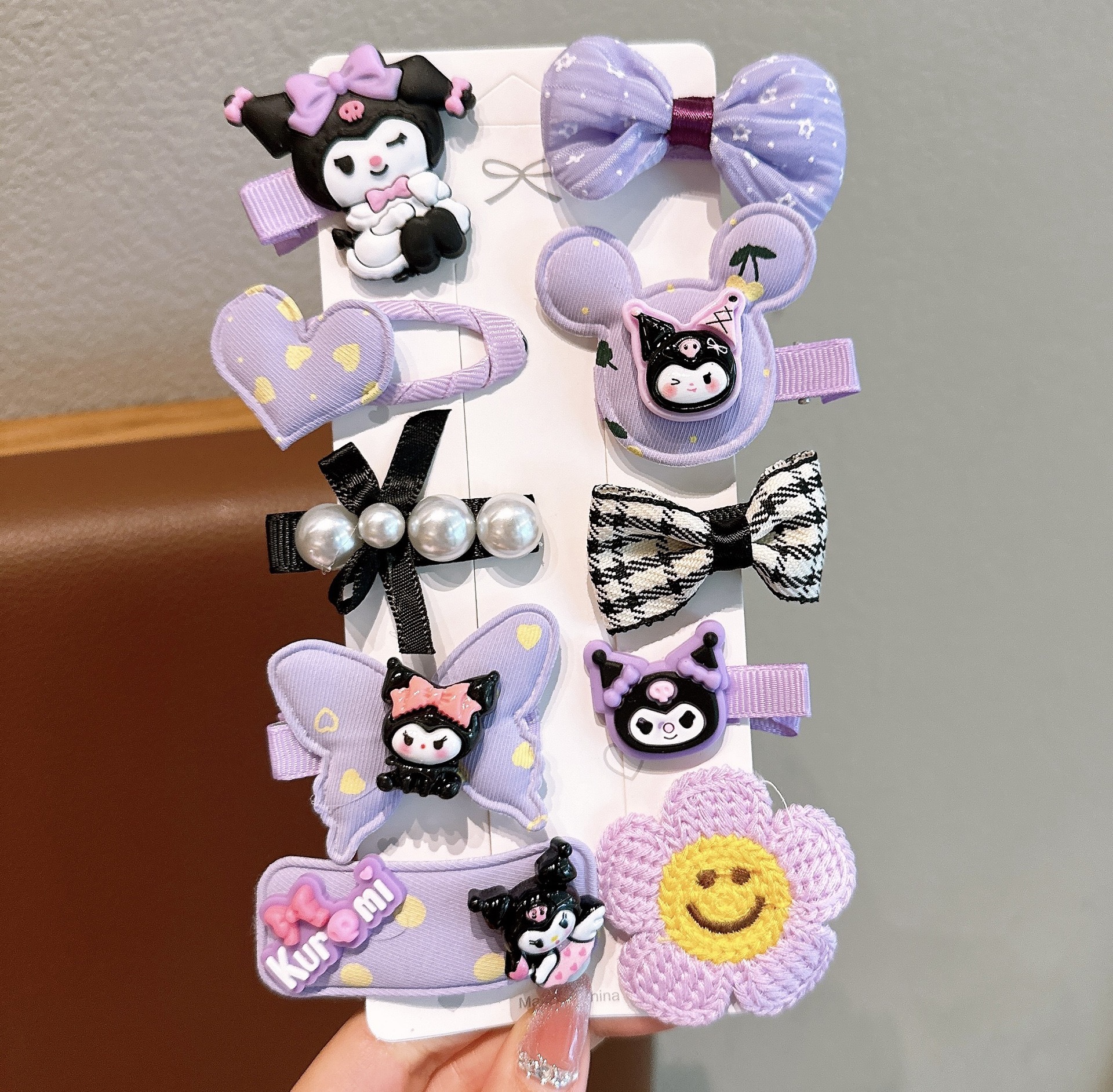 KULOMI Kids Hairpin Set Cute Sanli Pantalones Pequeñas Niñas Pequeñas Pequeñas