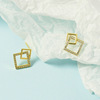 Square sexy universal earrings, simple and elegant design, 2021 years