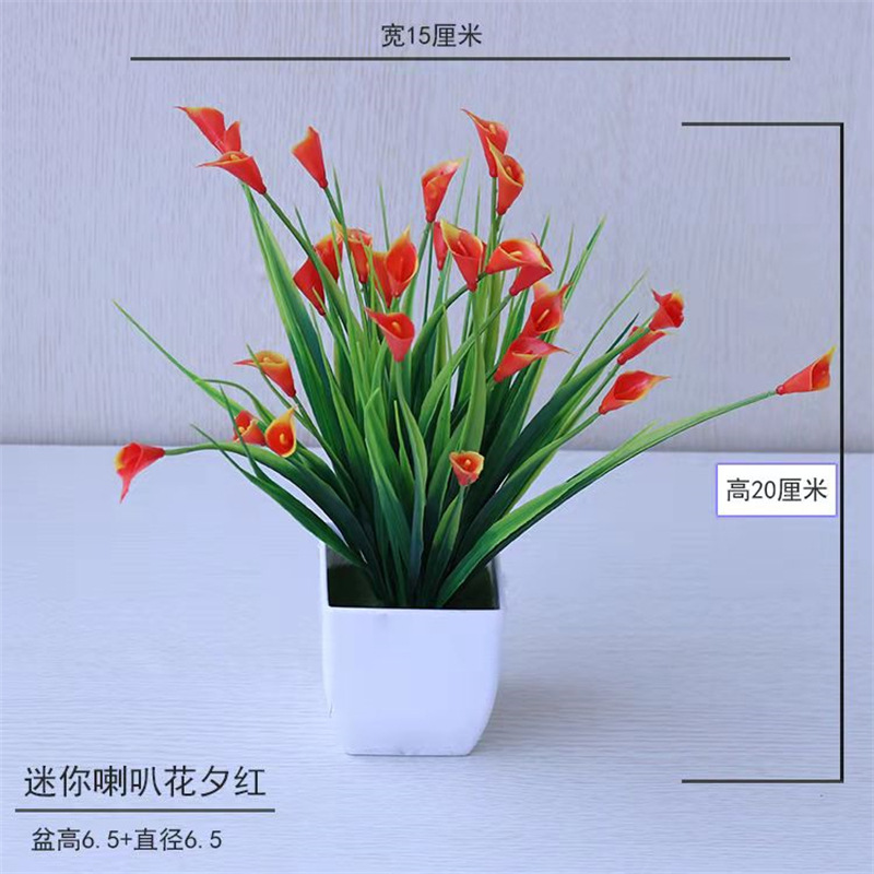 Pequeña imitación de flores falsas decoraciones de sala de estar decoración de mesa de té flores de plástico mano flores falsas plantas decoraciones