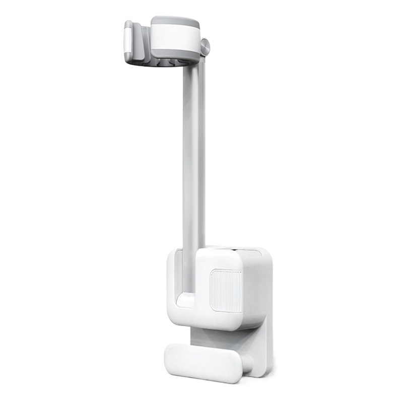 Electric Hair Dryer Stand with Automatic Head Swivel, Frees Your Hands, Rotatable Wall-Mounted, Hands-Free Hair Drying Device