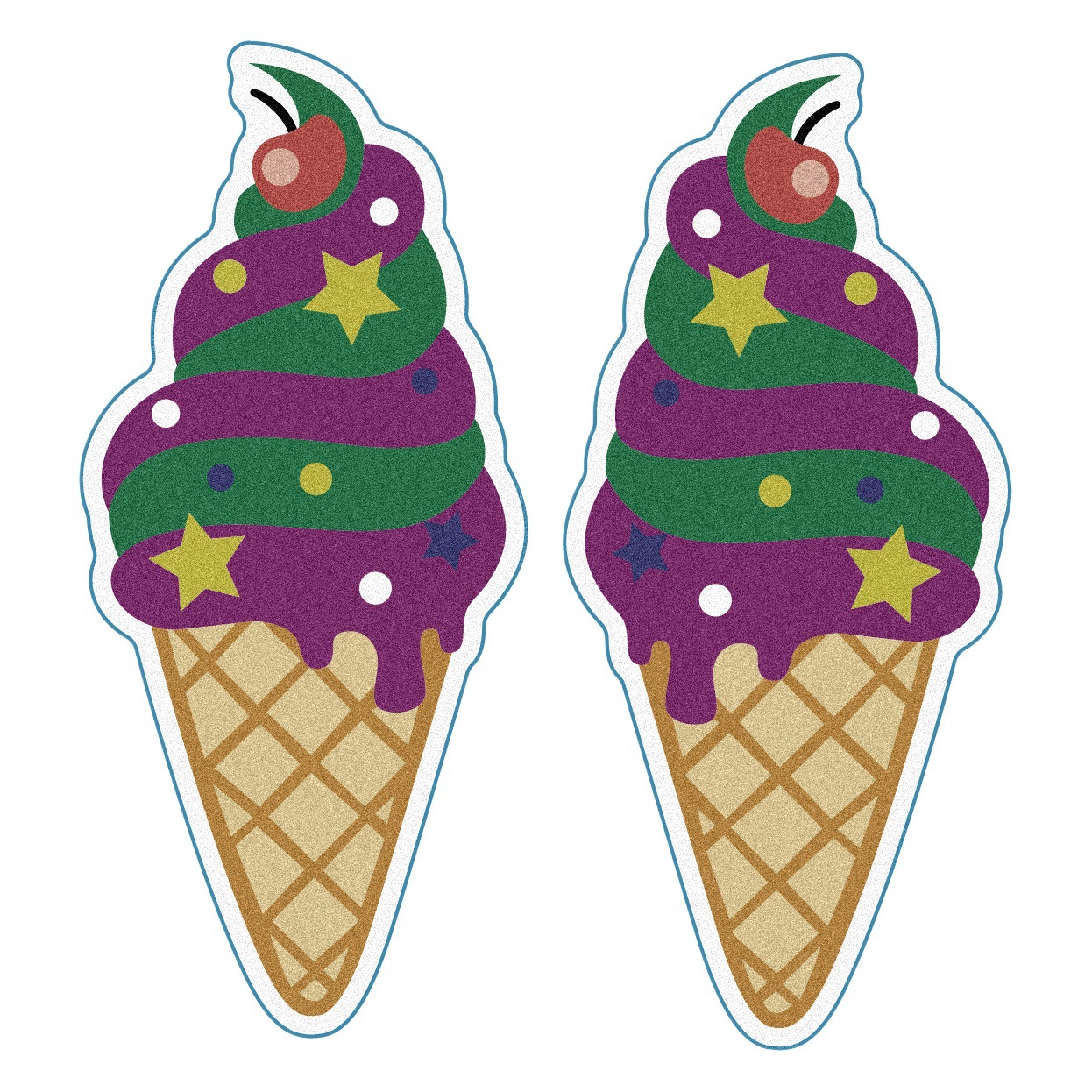 Directo de fábrica de dibujos animados de helado de uñas Lima de moda lindo pulido tira de papel de lija verano nuevo transfronterizo exclusivo