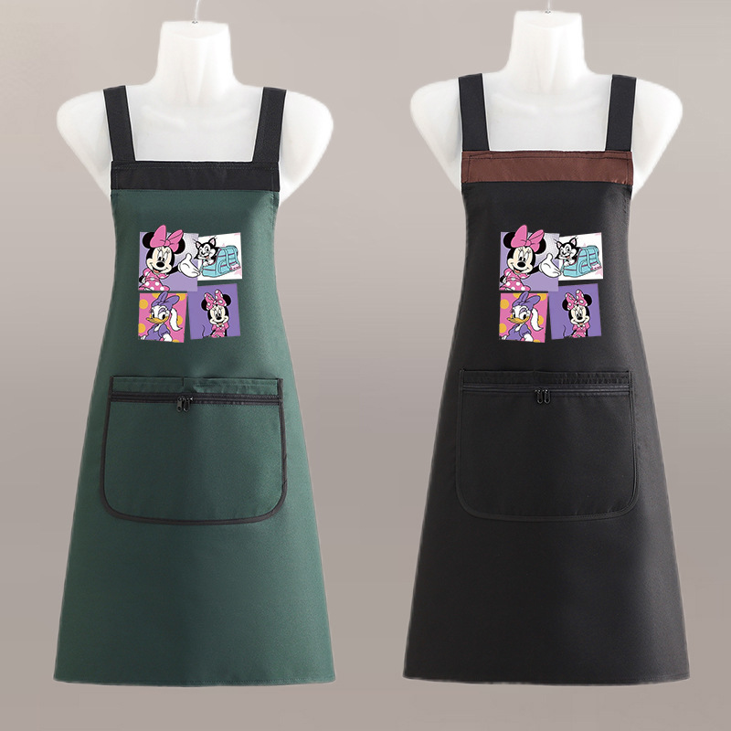 Apron Oil-Proof Smock Couple Home Cooking Housework Adult Apron Work Milk Tea Home Kitchen