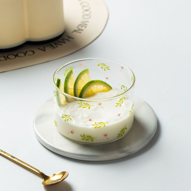 Casual Forest High Borosilicate Glass Bowl Transparent Food Grade High Temperature Resistant Household Baking Microwave Small Bowl