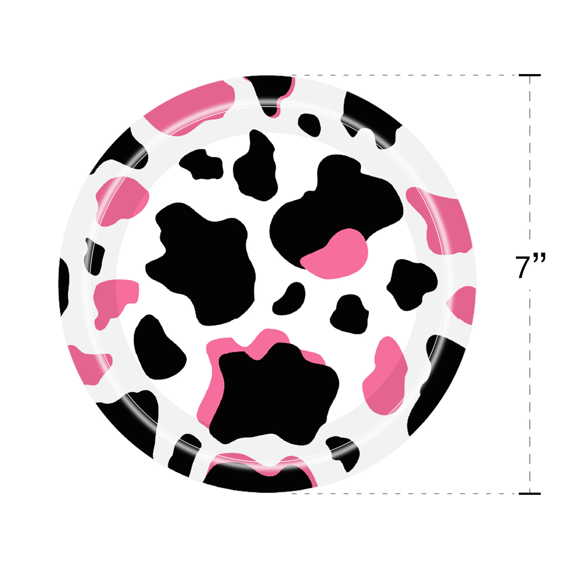 Artículos de fiesta de cumpleaños familiares con temática de vacas, los más vendidos transfronterizos: platos y vasos de papel desechables, juego de vajilla desechable