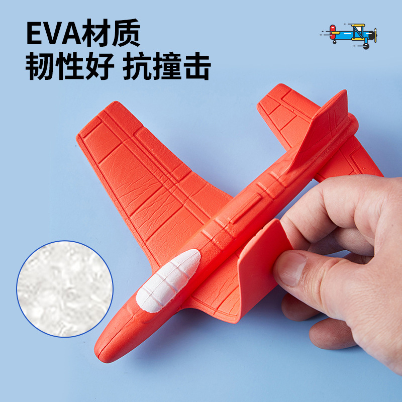 Hot eva hand throw gyroplane foam assembled airplane toys night market stalls children's airplane toys wholesale