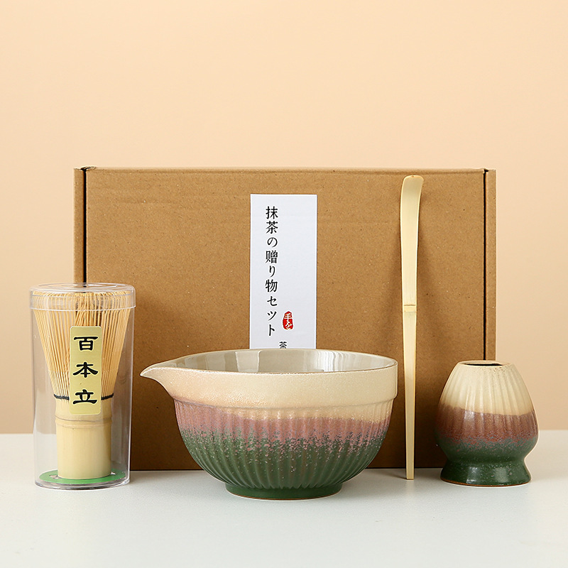 日本製抹茶茶器の国境を越えた特別供給 インスタイル 5点セット 4点セット ギフトボックス 茶筅 百本立 新製品 茶筅スタンド|undefined