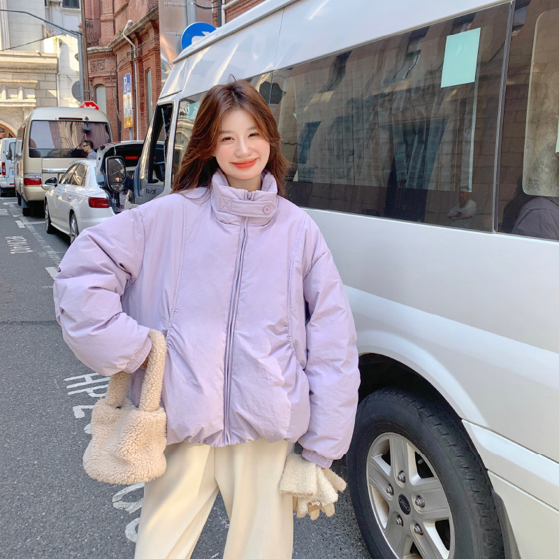 Fashionable Short down Jacket for Women, 2025 Winter New Style, Loose Fit, Thickened Stand Collar, Versatile for Petite Women