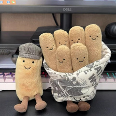 新しいフライドフィッシュとフライドポテトロンドン限定版ぬいぐるみなだめる人形かわいい人形友人へのギフト卸売