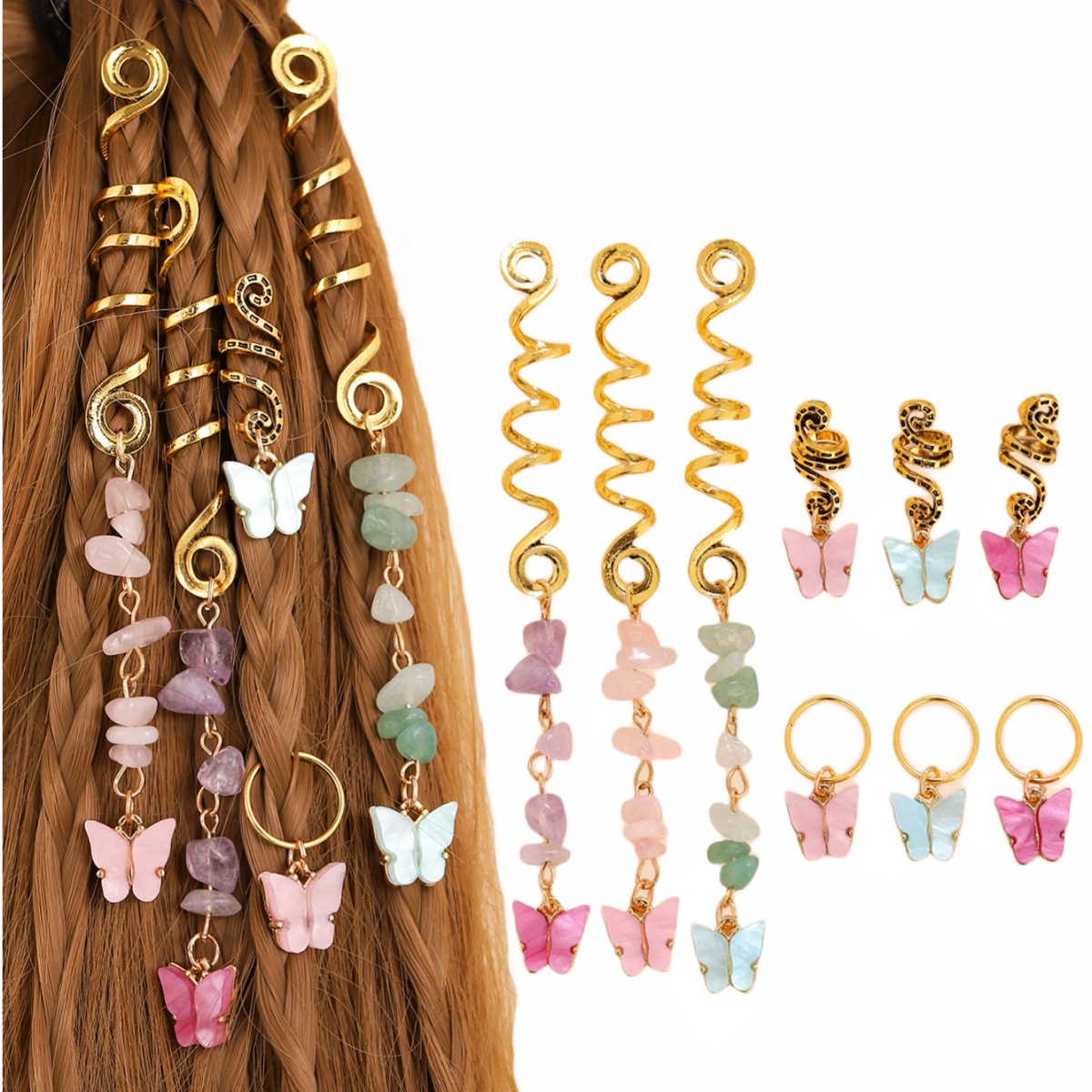 ethnic retro fashionable hair accessory with pigtail
