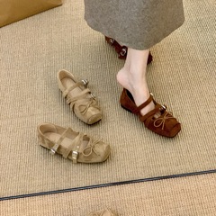 软底版~ 复古蝴蝶结平底玛丽珍单鞋女鞋子2025秋温柔芭蕾舞晚晚鞋