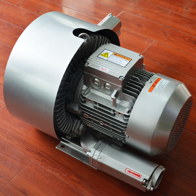 5HP工业双叶轮高压曝气气泵旋涡循环再生多段污水处理增氧风机