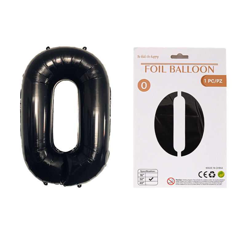 Globo de película de aluminio digital de 32 pulgadas, tarjeta de papel, tapa dura, paquete individual, cuerpo delgado, fiesta digital, globo decorativo flotante