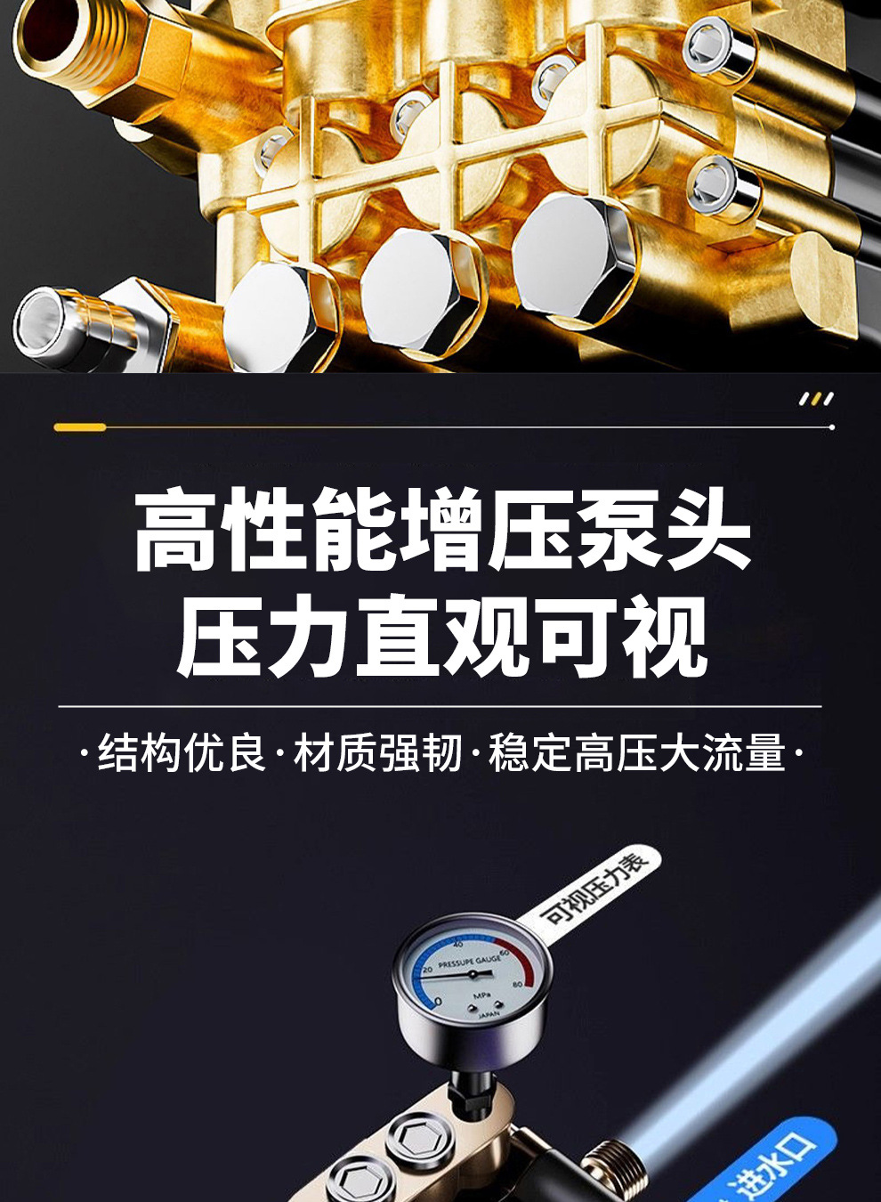 Fully Automatic High-Pressure Cleaning Machine, Portable and Effortless Household Cleaning Machine, High-Power High-Pressure Car Washing Machine