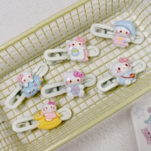 新品Kitty发夹卡通可爱发卡甜美无痕边夹少女鸭嘴夹一元头饰发饰