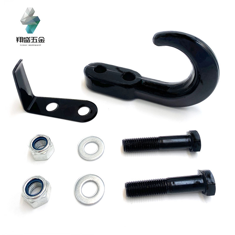 锻造带舌片拖车钩挂钩汽车牵引钩牵引钩配件青岛即墨索具跨境直销