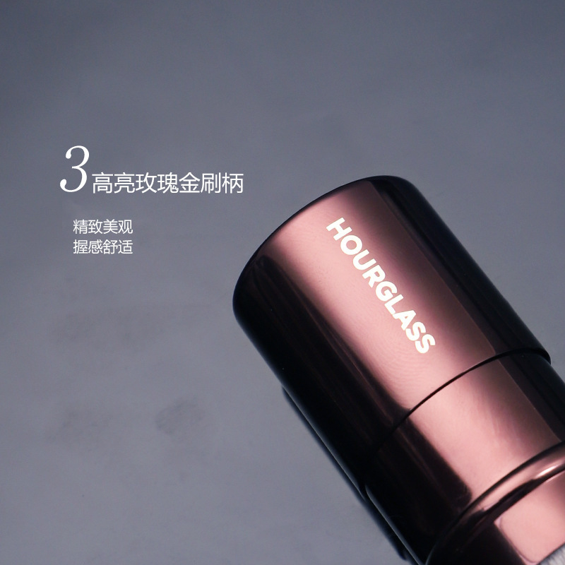 Hg携帯伸縮ファンデーションブラシアルミチューブ美化粧道具滄州至堂化粧ブラシスポット卸売り|undefined