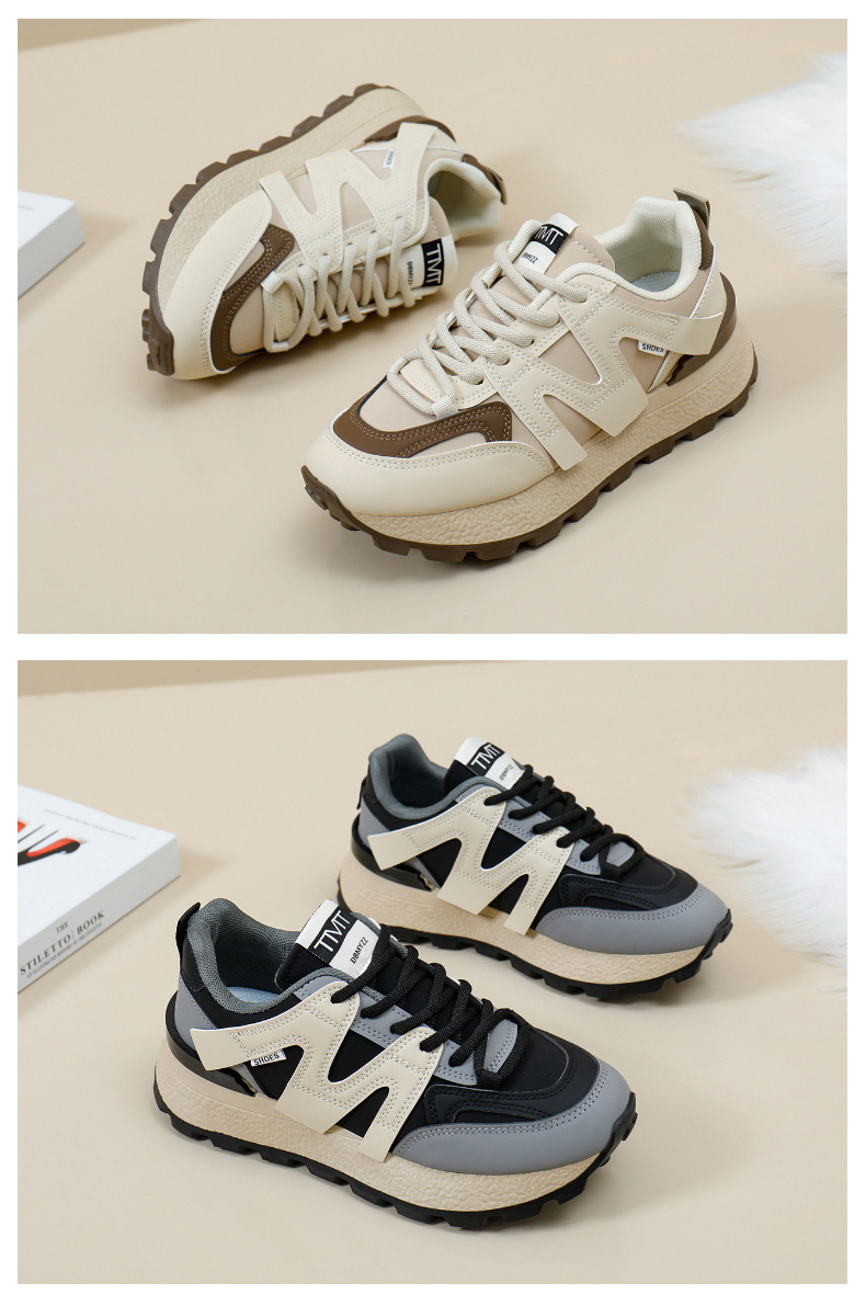 Damen Sneaker Forrest Gump Stil Mit Dicker Sohle Für Den Alltag_voghion.com