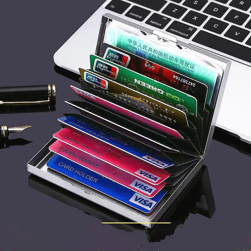 Manufacturer Wholesale 10-Card Stainless Steel Bank Card Credit Card Box Card Holder Metal Card Bag Accordion Card Bag Business Card Box Manufacturer